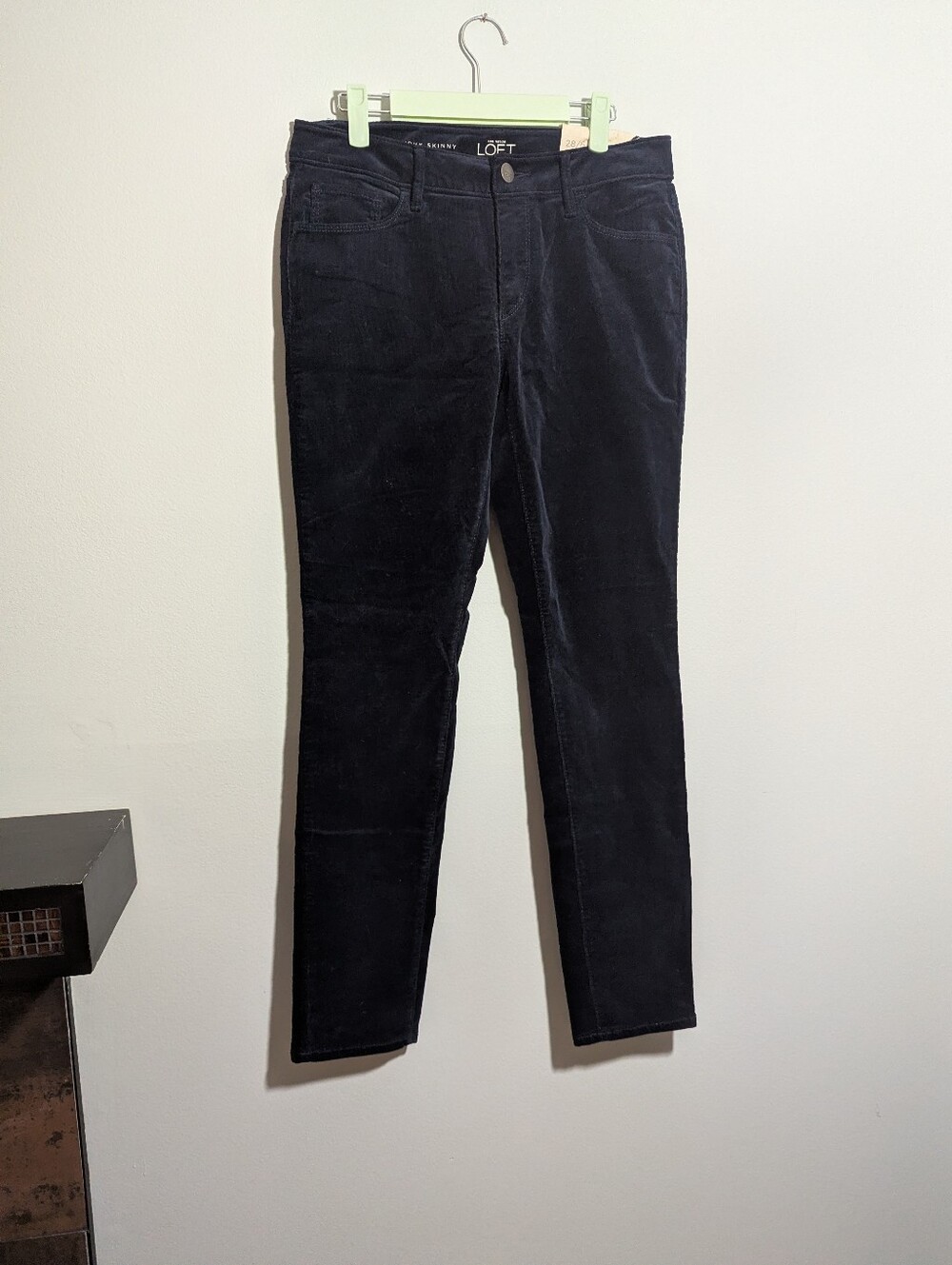 NEW Ann Taylor LOFT Curvy Skinny Corduroy Pants Womens 6 Stretch Black/Navy? NWT